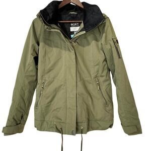 Women's Olive Green Roxy Snowboarding Coat / Jacket - Size Small